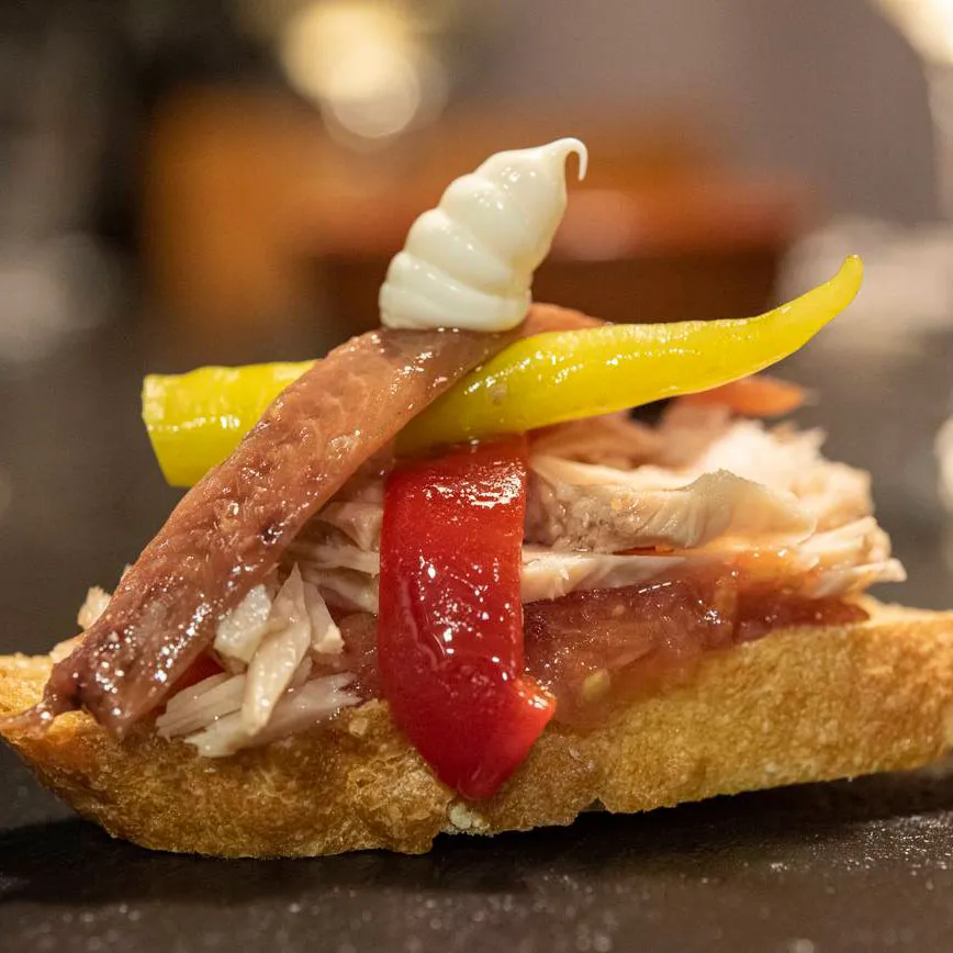 Pintxos prepared at Chef Ben's cooking class in San Sebastián